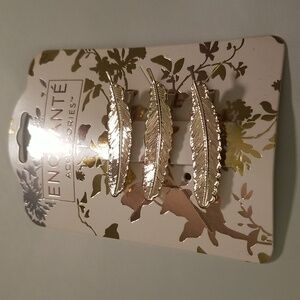 Women's Enchante Accessories; Bright Gold; 2" Each; NWOT